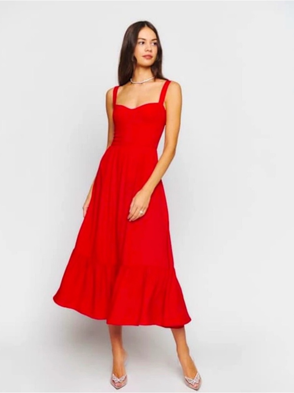 Reformation Celestial Dress Cherry